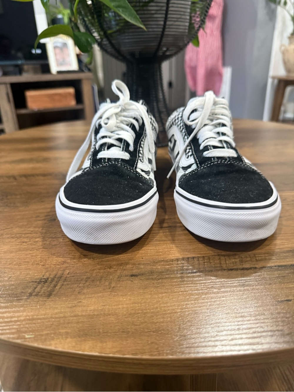Vans Kids Black and White Checkerboard Old Skool Sneakers